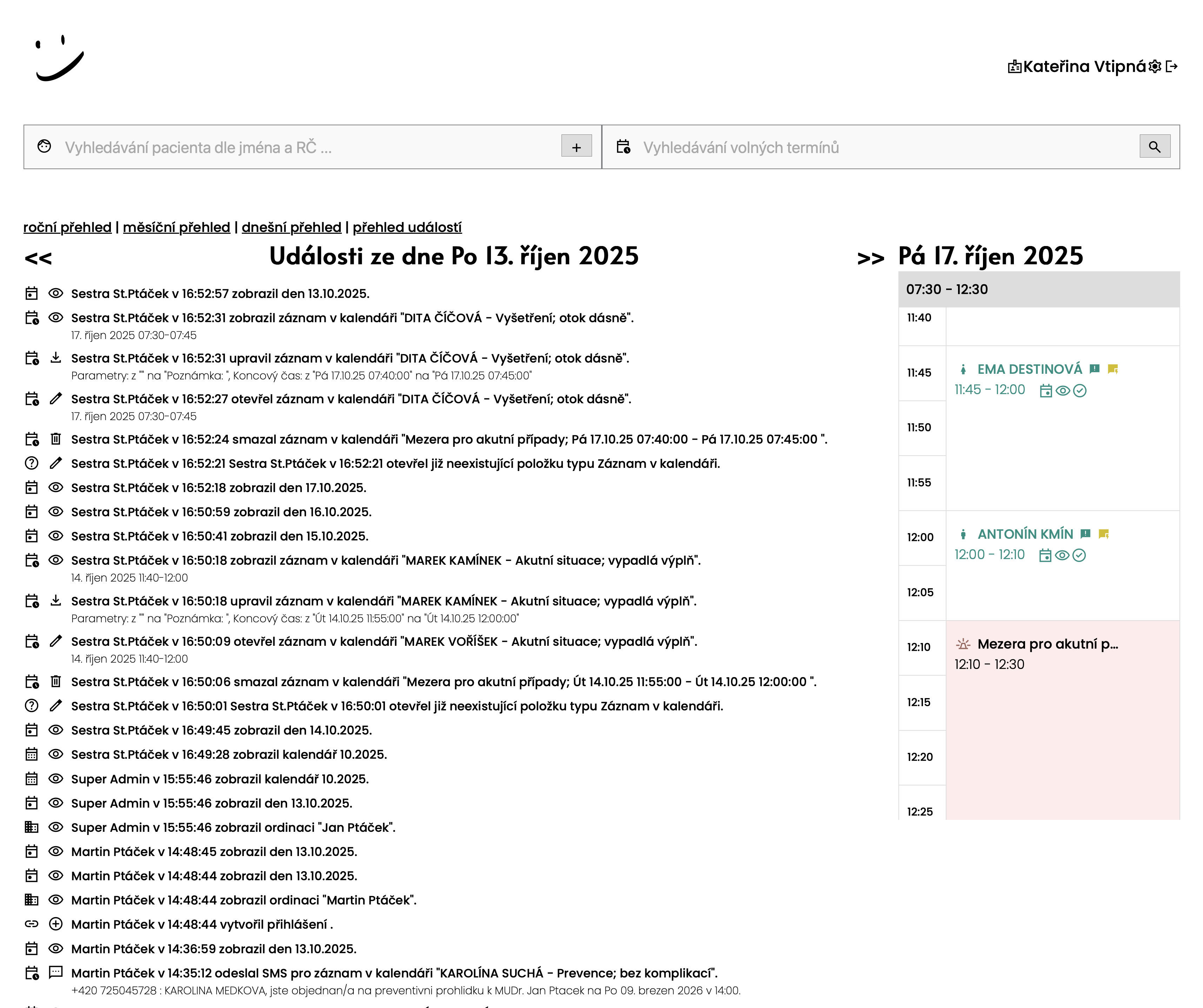 Audit log - Historie všech změn