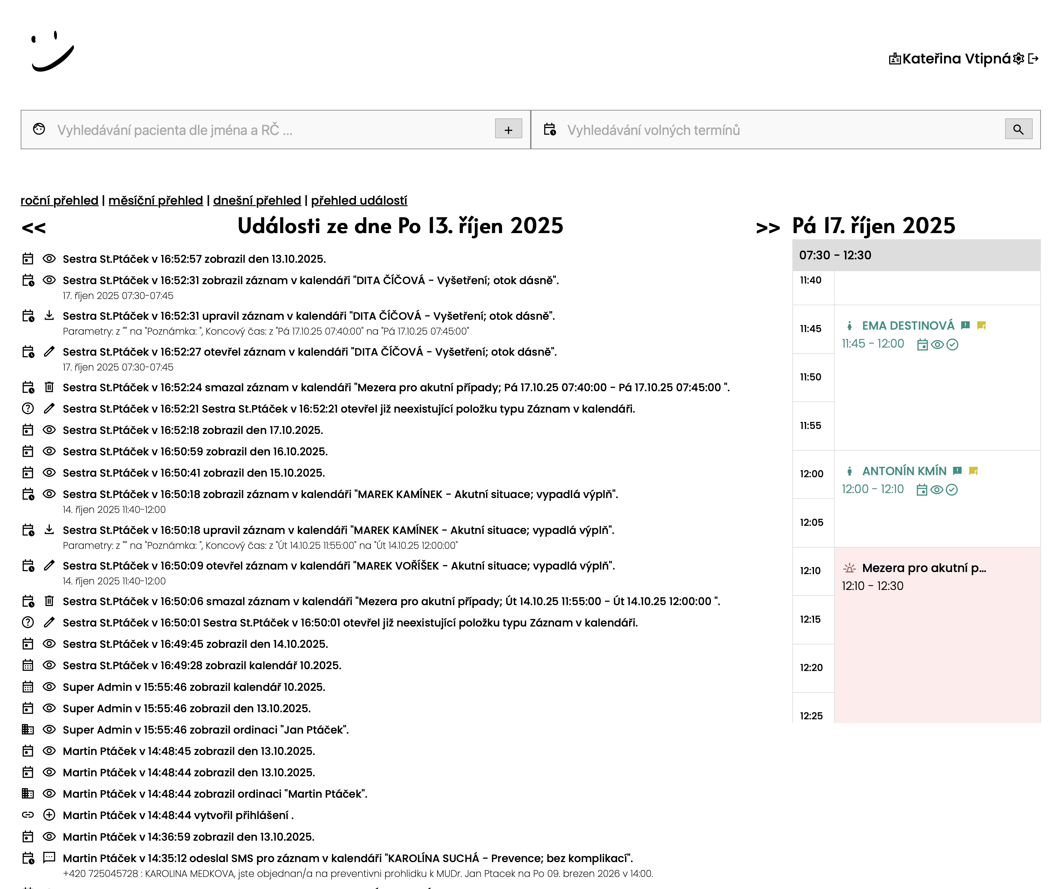 Audit log - Historie všech změn