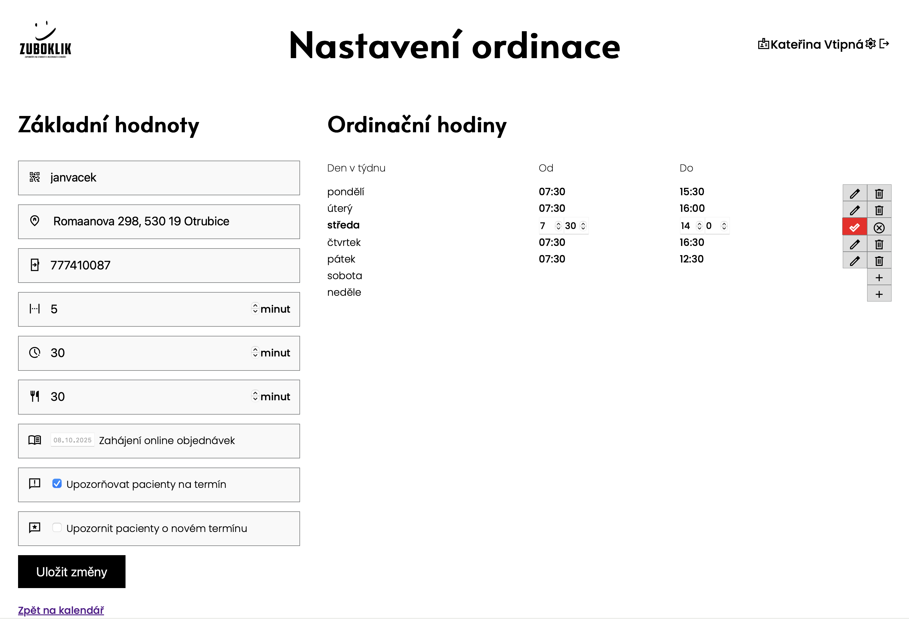 Flexibilní ordinační hodiny