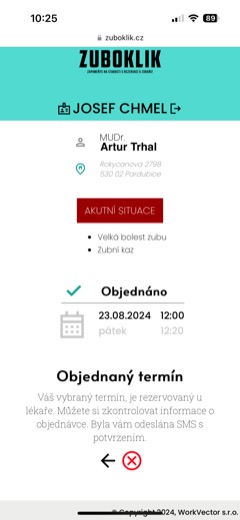 Patient's phone: confirmed appointment
